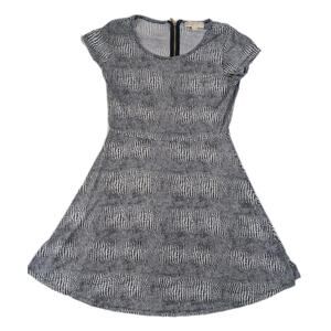 Michael Kors Navy And White Animal Print Summer Dress Size Medium Cheetah